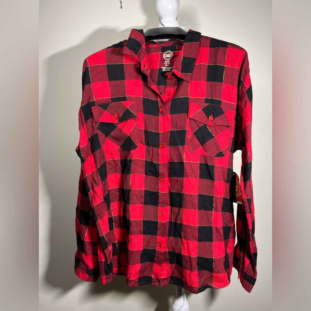 NWT LOT of 3 Plaid Flannel Wonder Nation Shirts - Picture 10 of 13